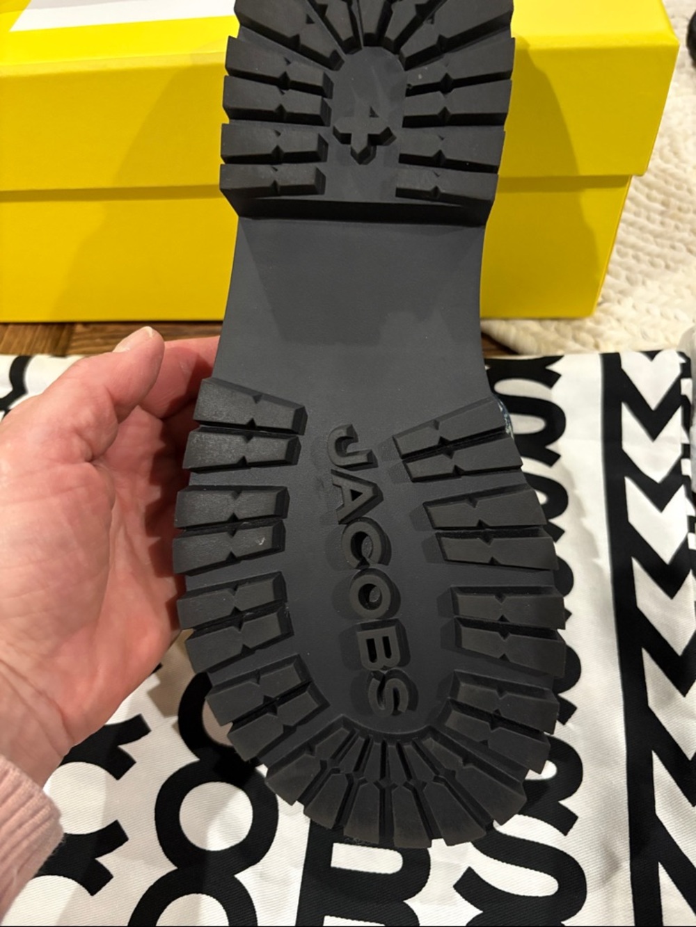 Marc Jacobs Blue Denim Logo Slide Sandals Size 9(40) - Picture 3 of 6